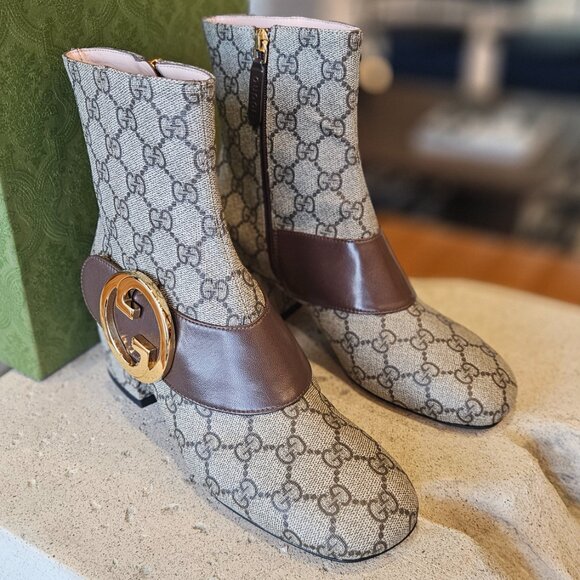 GUCCI Blondie GG-Supreme Canvas Boots - Picture 4 of 13